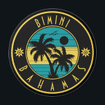 Bimini Island Bahamas Retro Palm Tree Souvenirs Magnet<br><div class="desc">This retro Bimini of the Bahamas Vintage design makes a great Christmas or Birthday gift for fans of Little San Salvador Island. The retro summer vibe design is a perfect gift for travel lovers and tropical destination fans.</div>