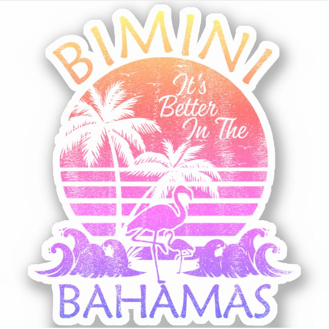 Bimini Sticker Bimini Vacation Beach Cruise (Devant)