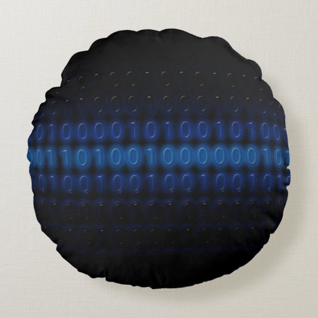 BiNALUXE Blue - Round Pillow (Front)