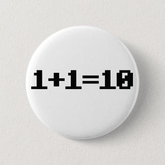 Binary 2 Inch Round Button