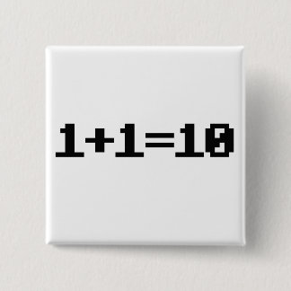 Binary 2 Inch Square Button