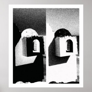 Binary Black And White, Fuerteventura Poster