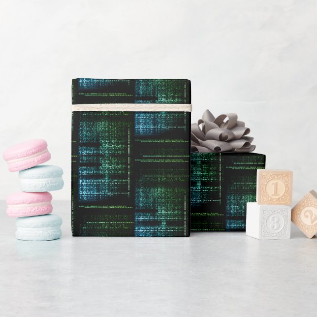 Binary Bliss Tech Wrapping Paper (Baby Shower)