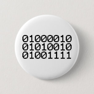 BINARY BRO 2 INCH ROUND BUTTON