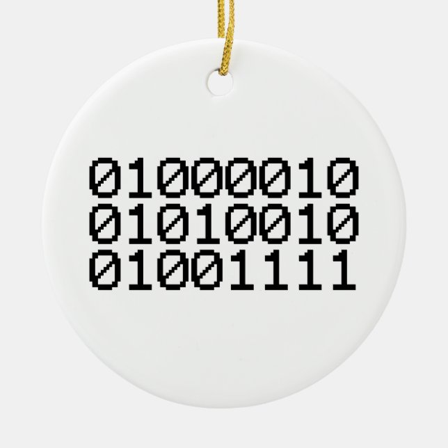 BINARY BRO CERAMIC ORNAMENT (Front)