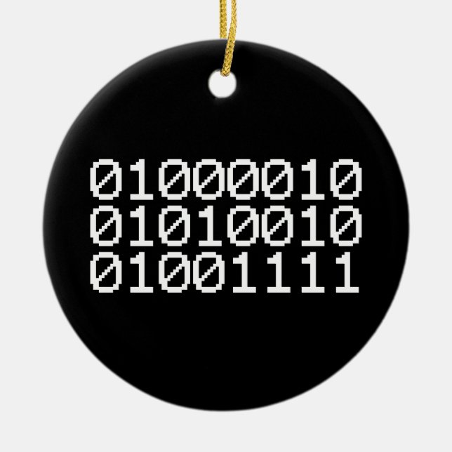 BINARY BRO CERAMIC ORNAMENT (Front)