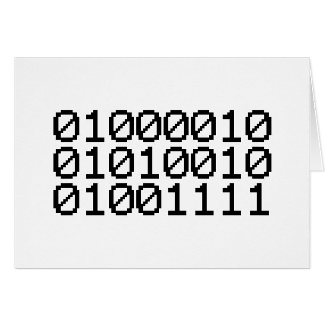 BINARY BRO GREETING CARD (Front Horizontal)