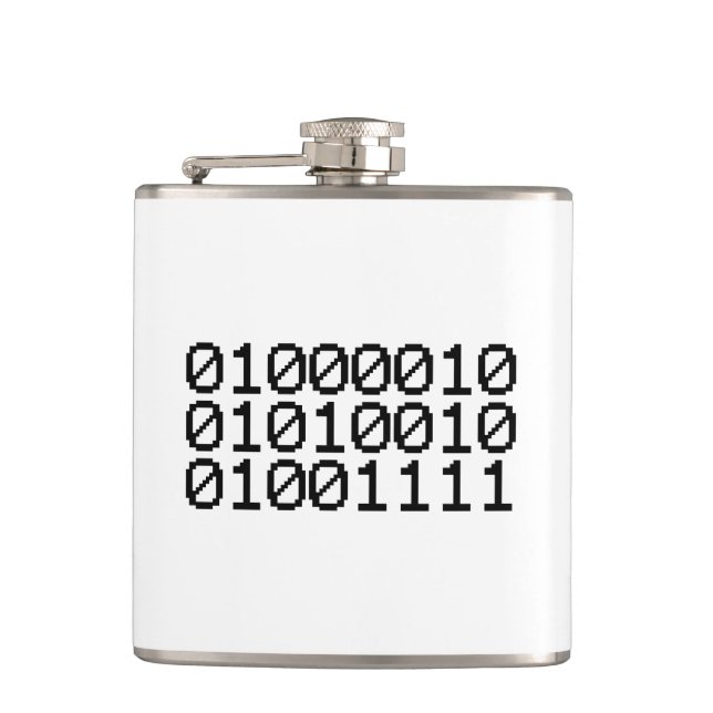 BINARY BRO HIP FLASK (Front)