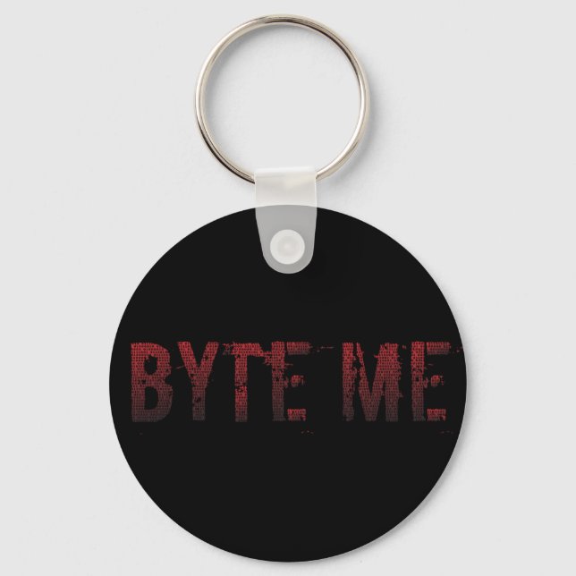 Binary Byte Me Keychain (Front)