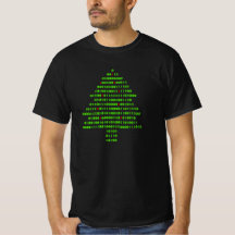 Binary christmas tree t-shirt