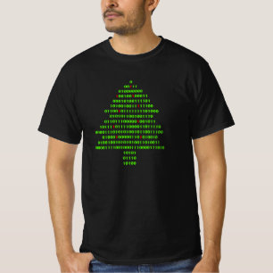 Binary christmas tree t-shirt