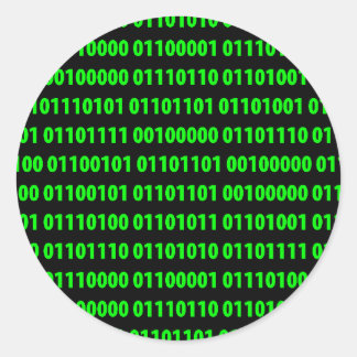 Binary Classic Round Sticker