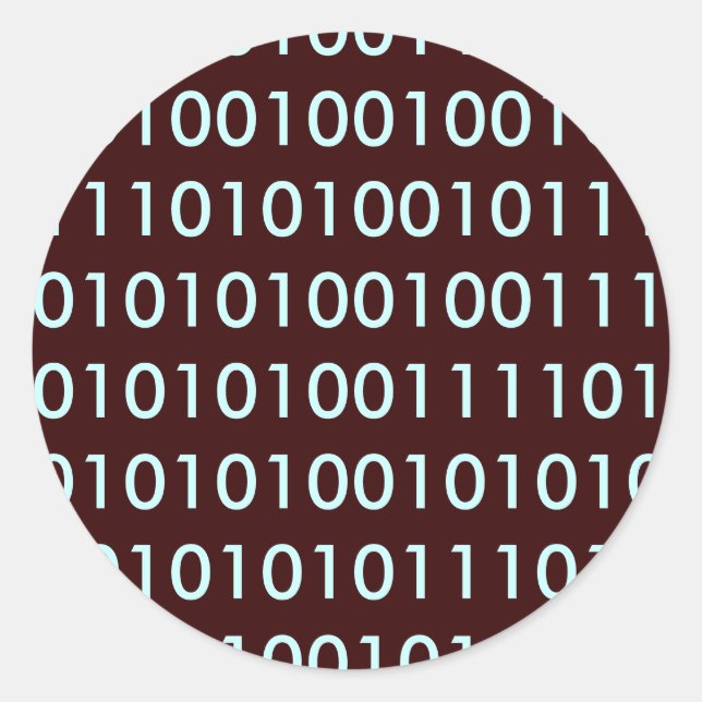 Binary Classic Round Sticker (Front)