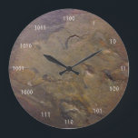 Binary Clock<br><div class="desc">Binary clock in dot matrix computer font. White on slate, or replace the slate photo with your own. Gift for a software engineer, math teacher or computer science teacher or professor.</div>