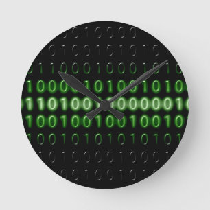 binary-code-475664 BINARY CODE COMPUTERWORLD COMPU Round Clock