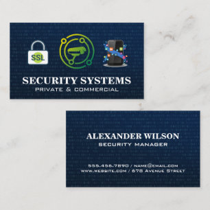Binary Code Background   Tech Logos Business Card
