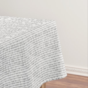 Binary Code black white stripes Tablecloth