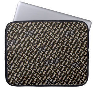 BINARY CODE Blue Details on any Colour Laptop Sleeve