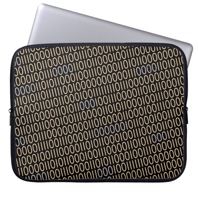 BINARY CODE Blue Details on any Colour Laptop Sleeve (Front)