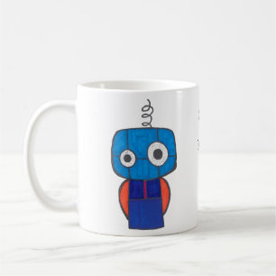 Binary code coffee mug with Robot