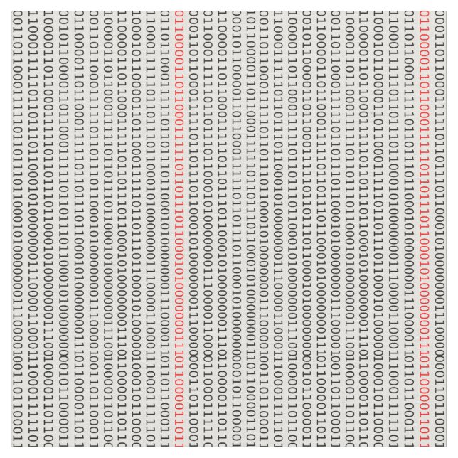 Binary Code Computer Engineer Fabric (Close Up)