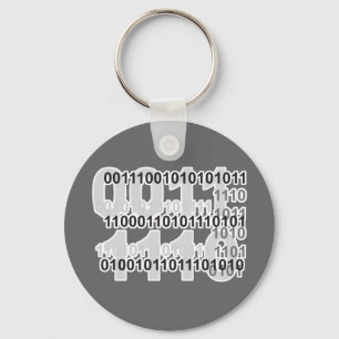 binary code design keychain