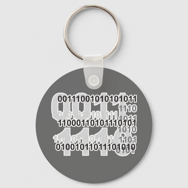 binary code design keychain (Front)