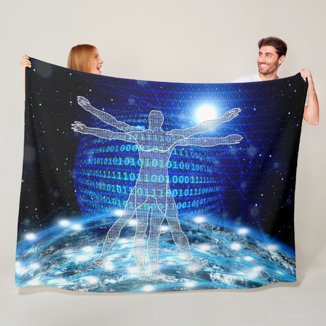 BINARY CODE FLEECE BLANKET (In Situ)