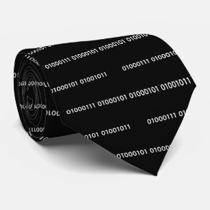 Binary Code for Geek Funny Nerd Neck Tie