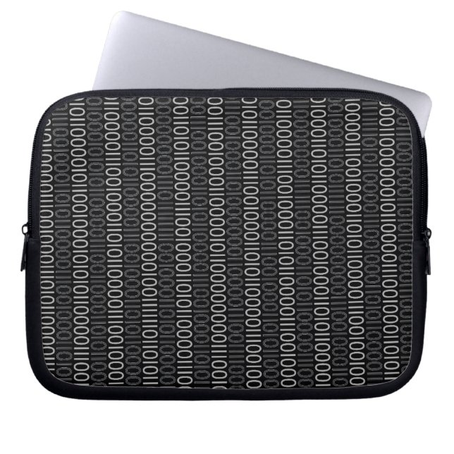 BINARY CODE grey on any Colour Laptop Sleeve (Front)