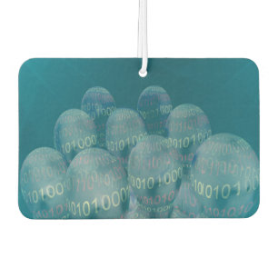binary code ,man and digital communications . air freshener