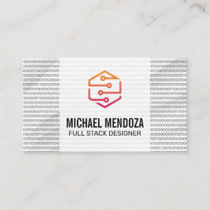 Binary Code   Programming Tech Logo Business Card