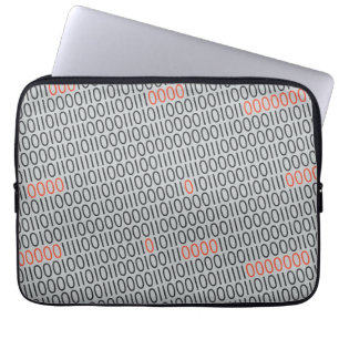 BINARY CODE red details Laptop Sleeve