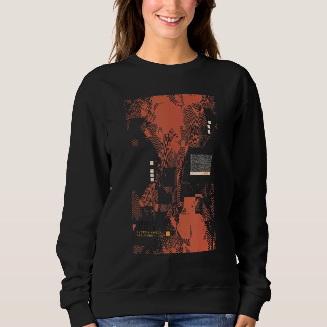 Binary Code Retro Computer Geek Programmer Nerd Te Sweatshirt (Front)
