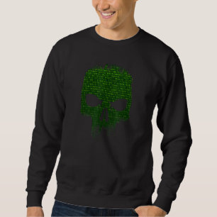 Binary Code Skull Computer Programmer Developer Te Sweatshirt