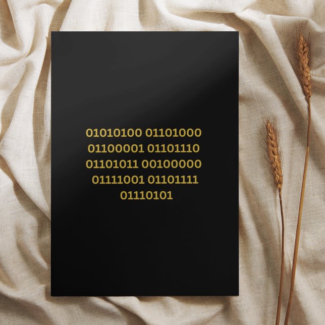Binary code Thank you card (Creator Uploaded)