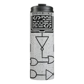 Binary Code Thermal Tumbler – Modern Tech Design