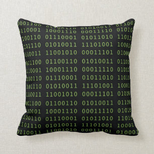 Binary Code Throw Pillow