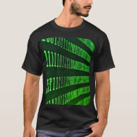 Binary codes green and blue