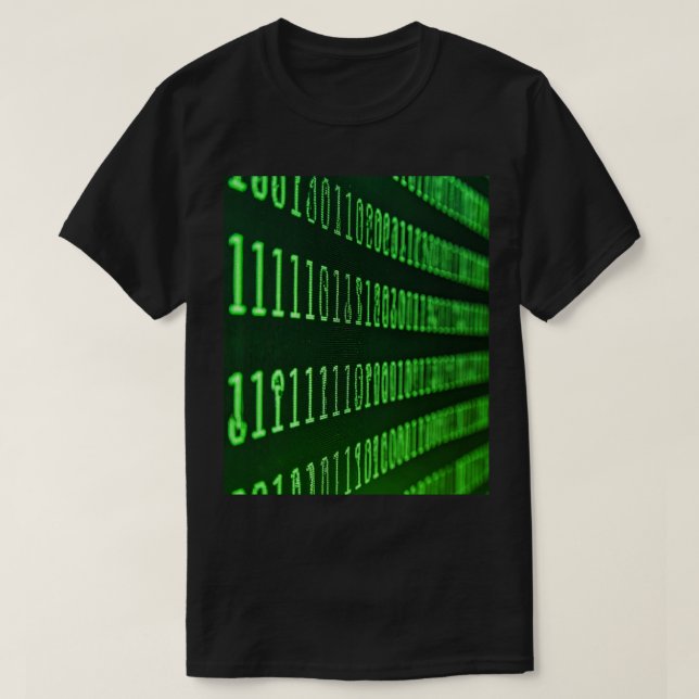 Binary codes green and blue T-Shirt (Design Front)