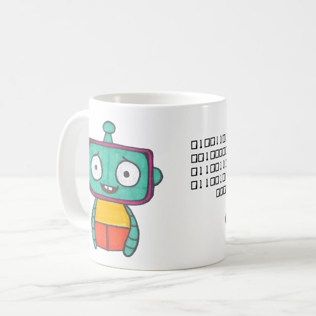 Binary Coffee Mug - Mmm, Café (Devant gauche)