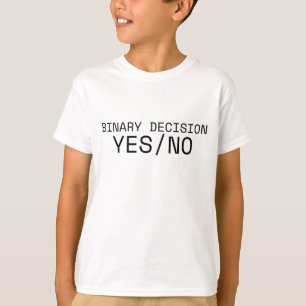 Binary Decision Yes No Minimalist Kids' Tee