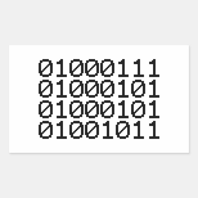 BINARY GEEK STICKER (Front)