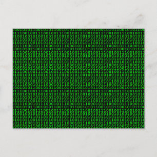 Binary Green Postcard