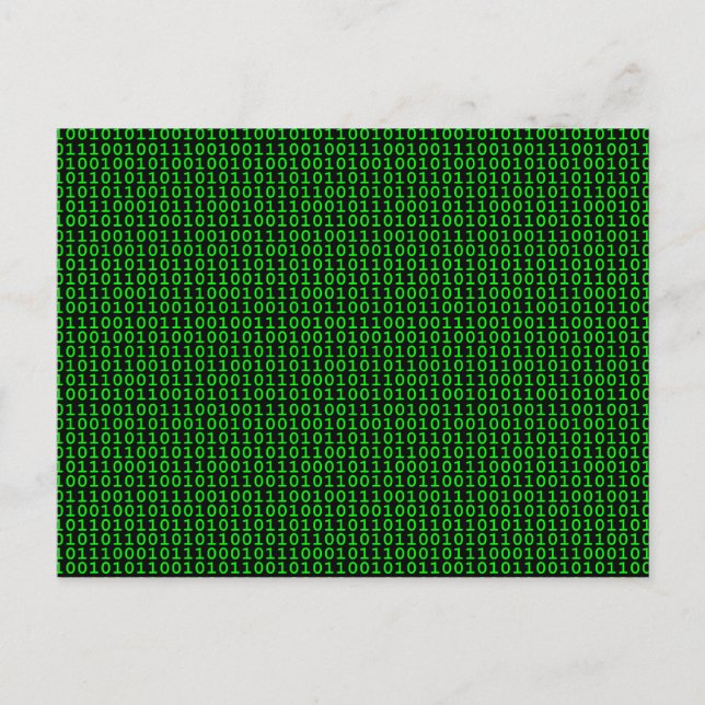 Binary Green Postcard (Front)