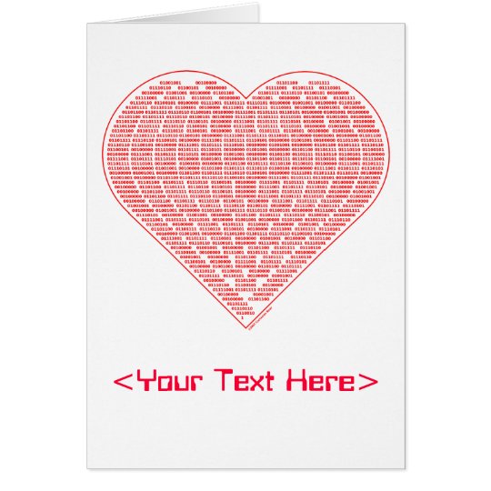 Binary Heart Card
