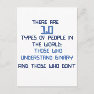 binary joke postcard