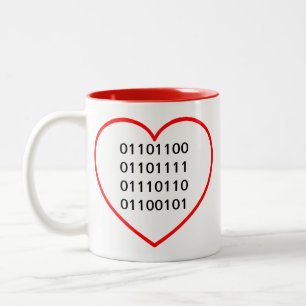 Binary Love Two-Tone Coffee Mug