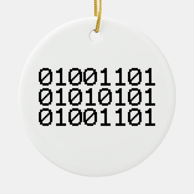 BINARY MUM CERAMIC ORNAMENT (Front)