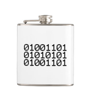 BINARY MUM HIP FLASK